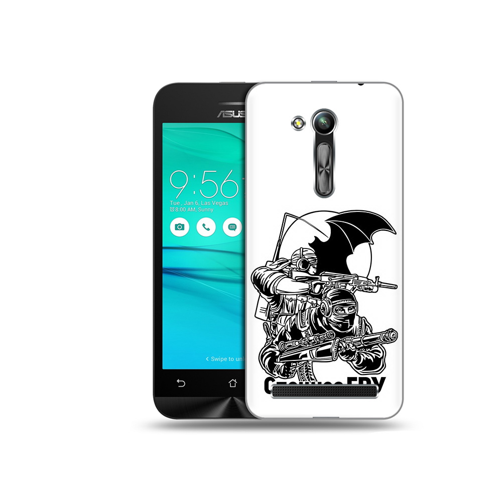 

Чехол MyPads Tocco для Asus ZenFone Go (ZB452KG) спецназ гру, Прозрачный, Tocco