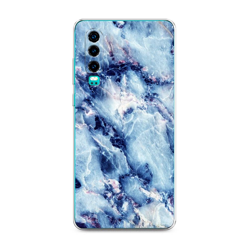 

Чехол на Huawei P30 "Мрамор с синими прожилками", Синий, 68550-3