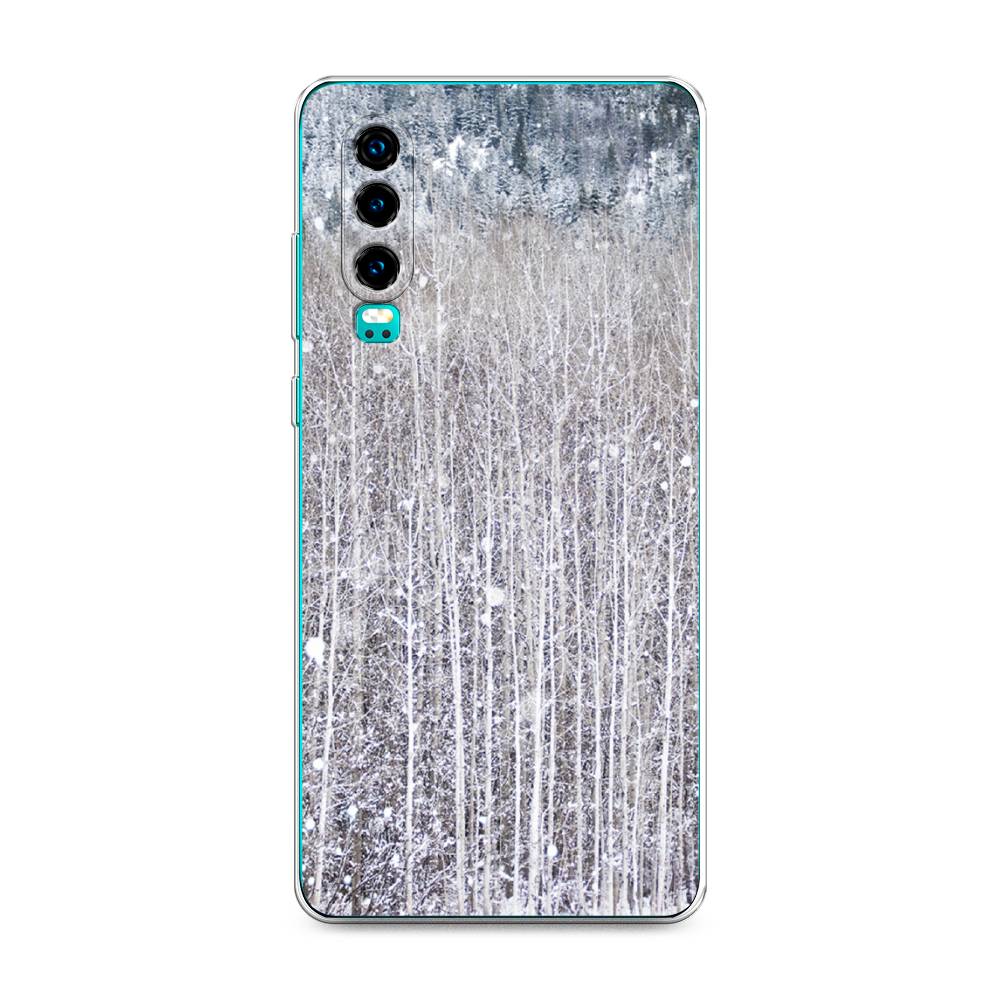 

Чехол на Huawei P30 "Снежный лес", Бежевый;серый;белый, 68550-5