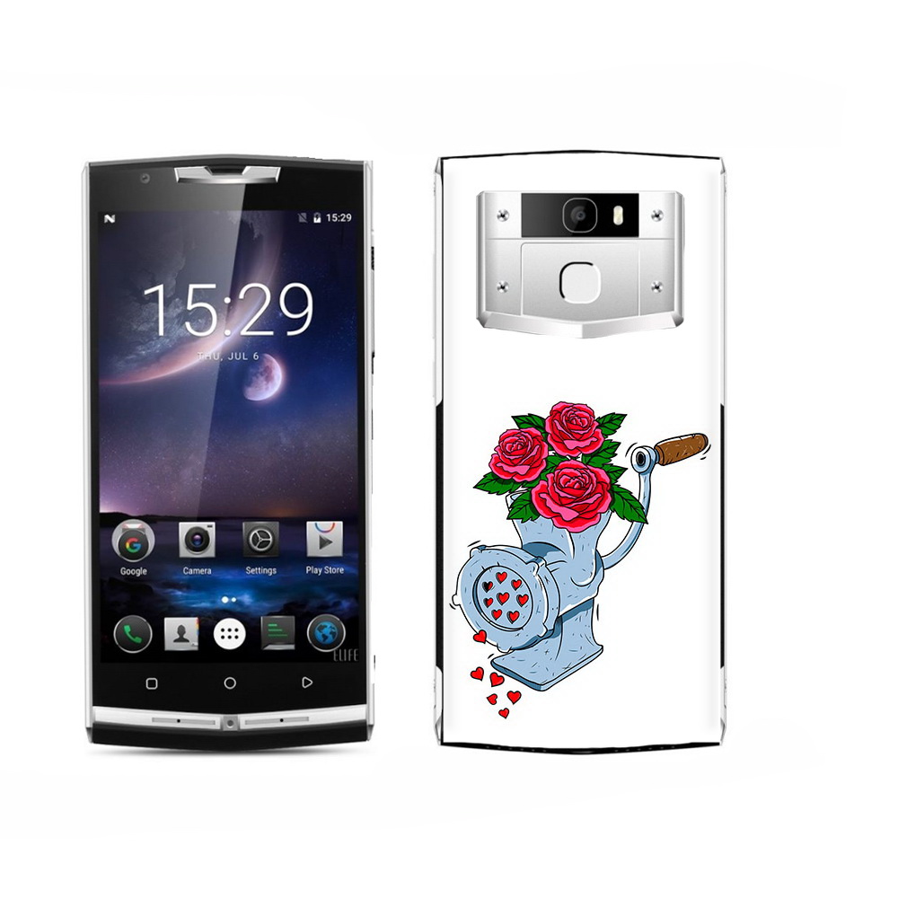 

Чехол MyPads Tocco для Oukitel K15 Plus Цветочные сердца, Прозрачный, Tocco