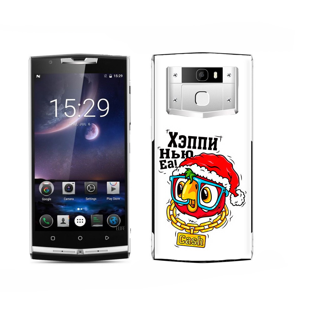 

Чехол MyPads Tocco для Oukitel K15 Plus Хэппи нью еа, Прозрачный, Tocco