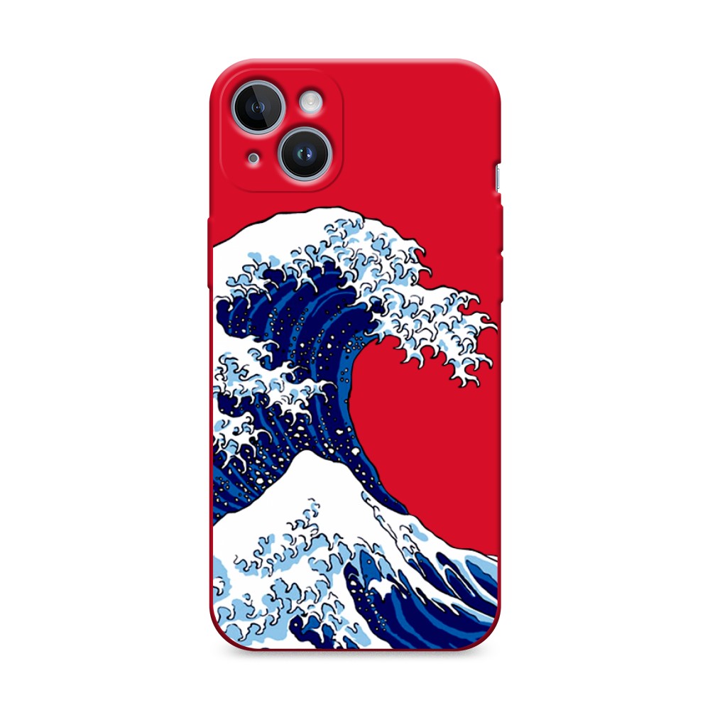 

Чехол Awog на Apple 14 Pro Max "Волна в Канагаве", Синий;белый, 15353-1