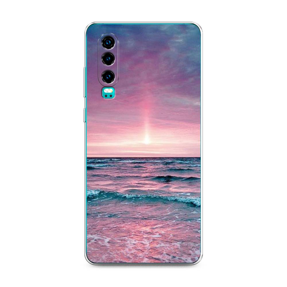

Чехол на Huawei P30 "Восход 3", Розовый;голубой, 68550-2
