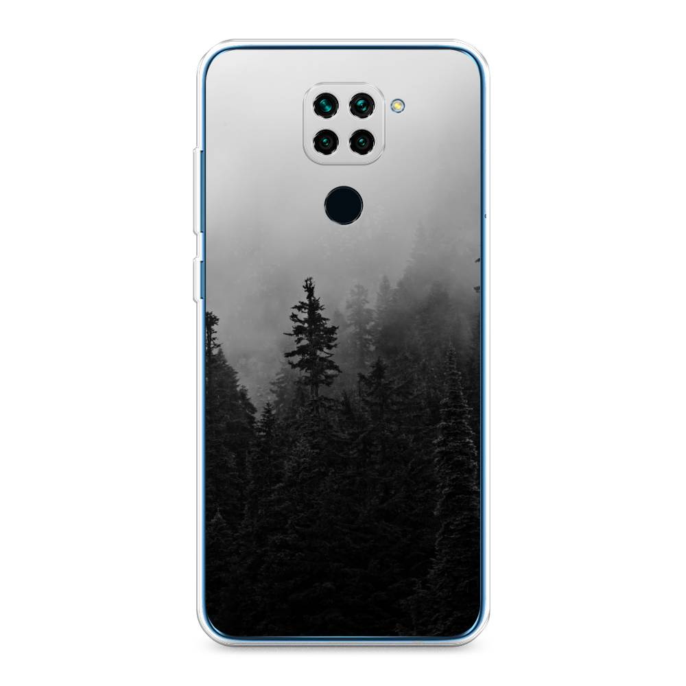 

Чехол для Xiaomi Redmi 10X/Redmi Note 9 "Туманный лес", Серый;черный, 38150-2