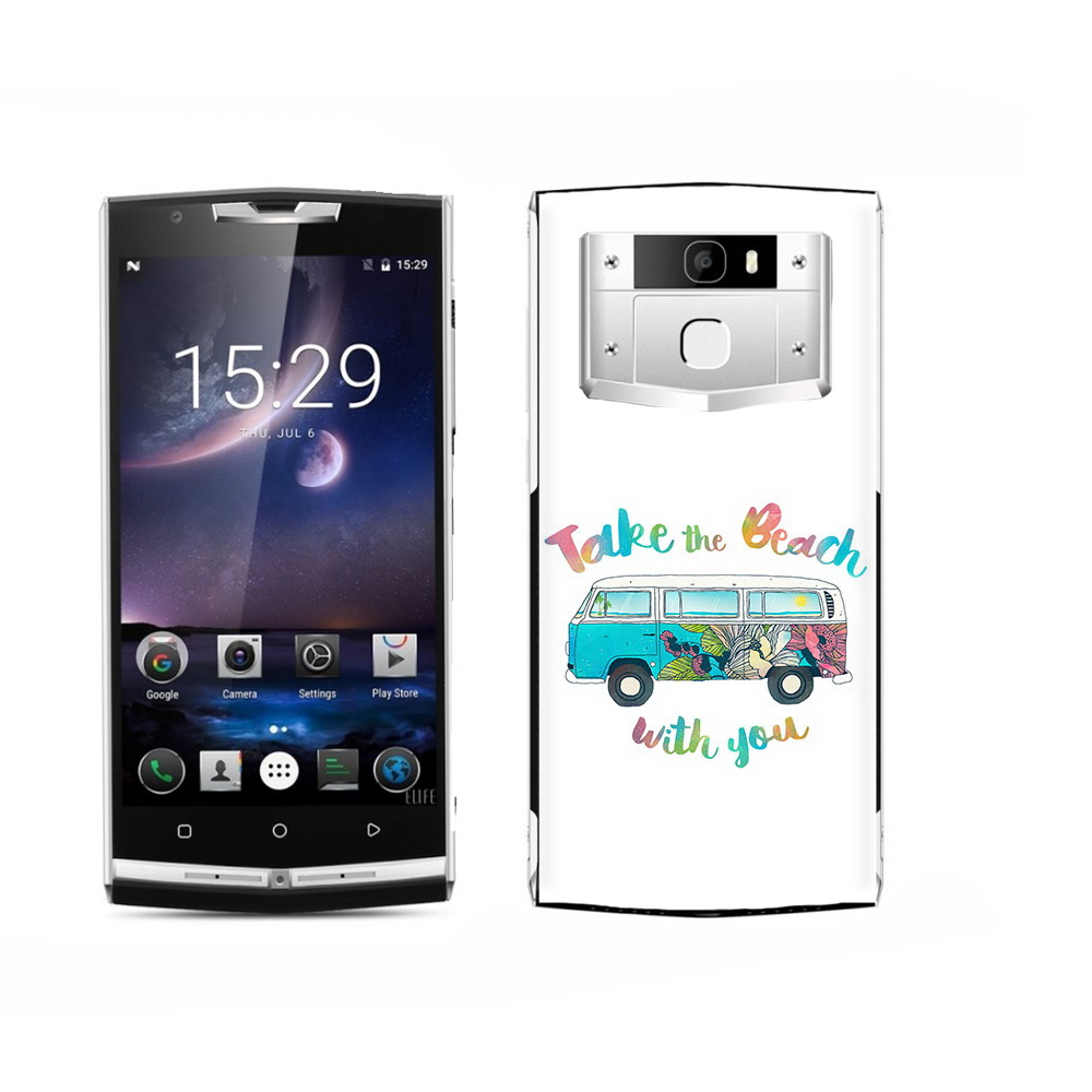 

Чехол MyPads Tocco для Oukitel K15 Plus Хиппи автобус, Прозрачный, Tocco