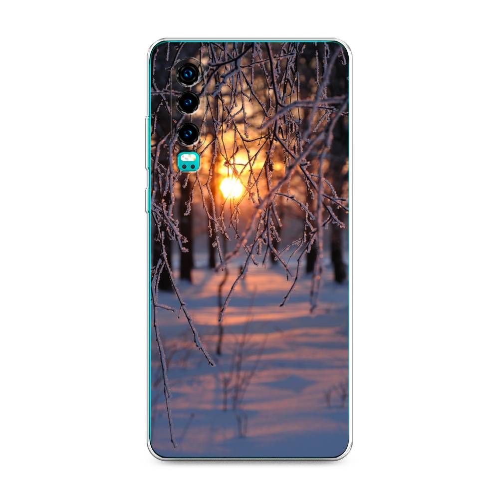 

Чехол на Huawei P30 "Зима 7", Оранжевый;розовый;черный, 68550-2