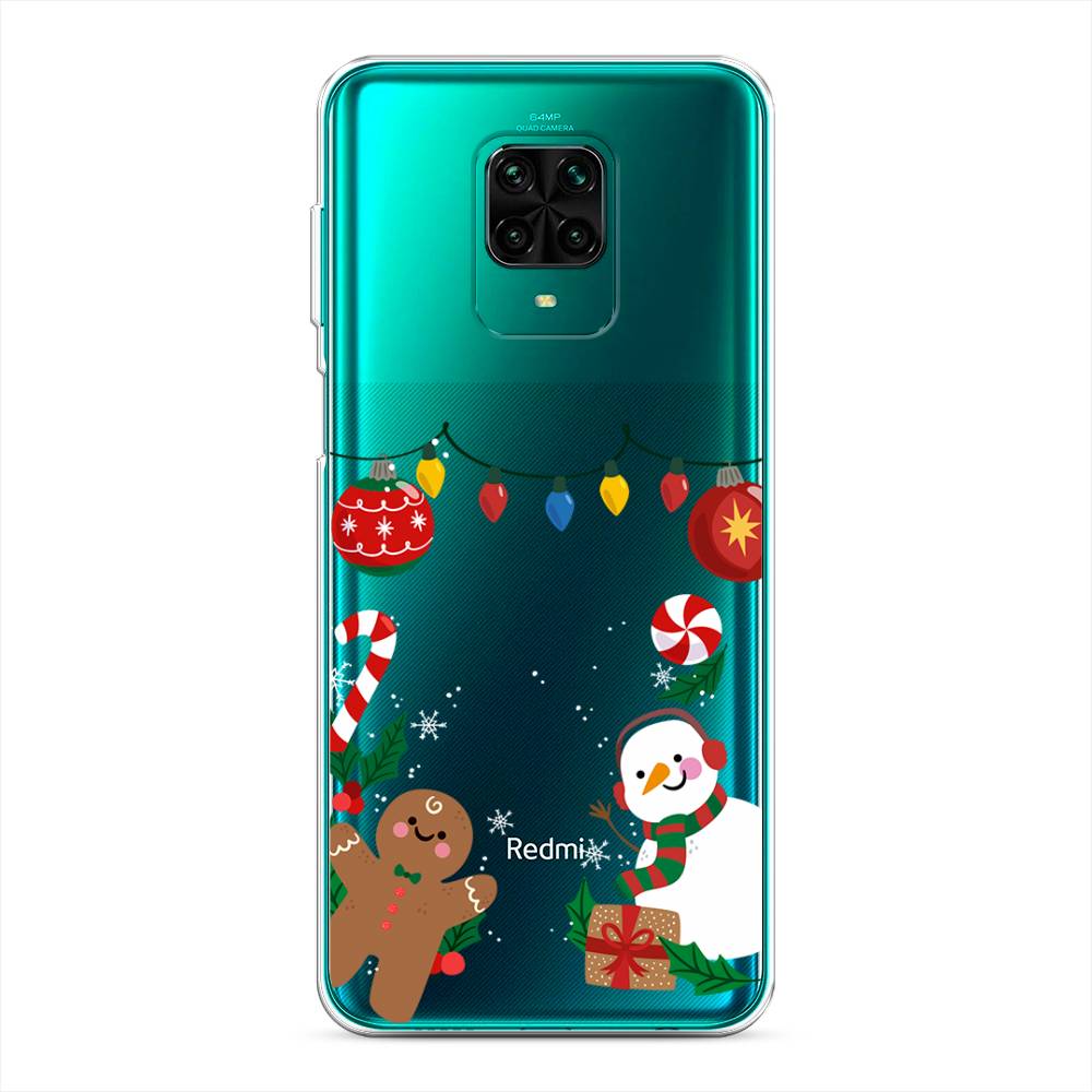 

Чехол для Xiaomi Redmi Note 9 Pro/9S "Новогоднее настроение", Коричневый;красный;зеленый, 38050-5