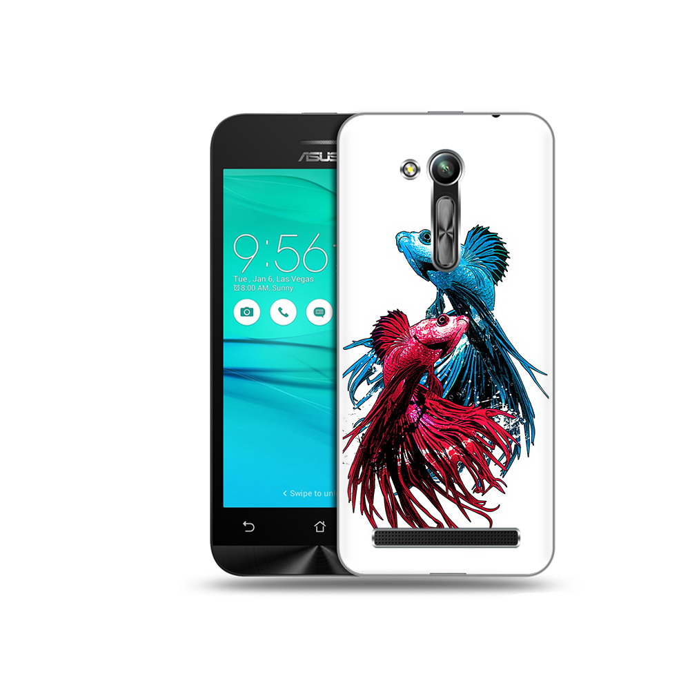 

Чехол MyPads Tocco для Asus ZenFone Go (ZB452KG) рыбы петушки, Прозрачный, Tocco