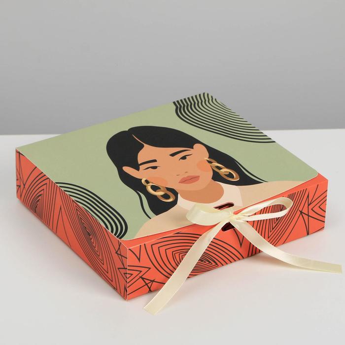 

Коробка складная подарочная «Нежность», 20 × 18 × 5 см, Коллекция упаковки Girl style