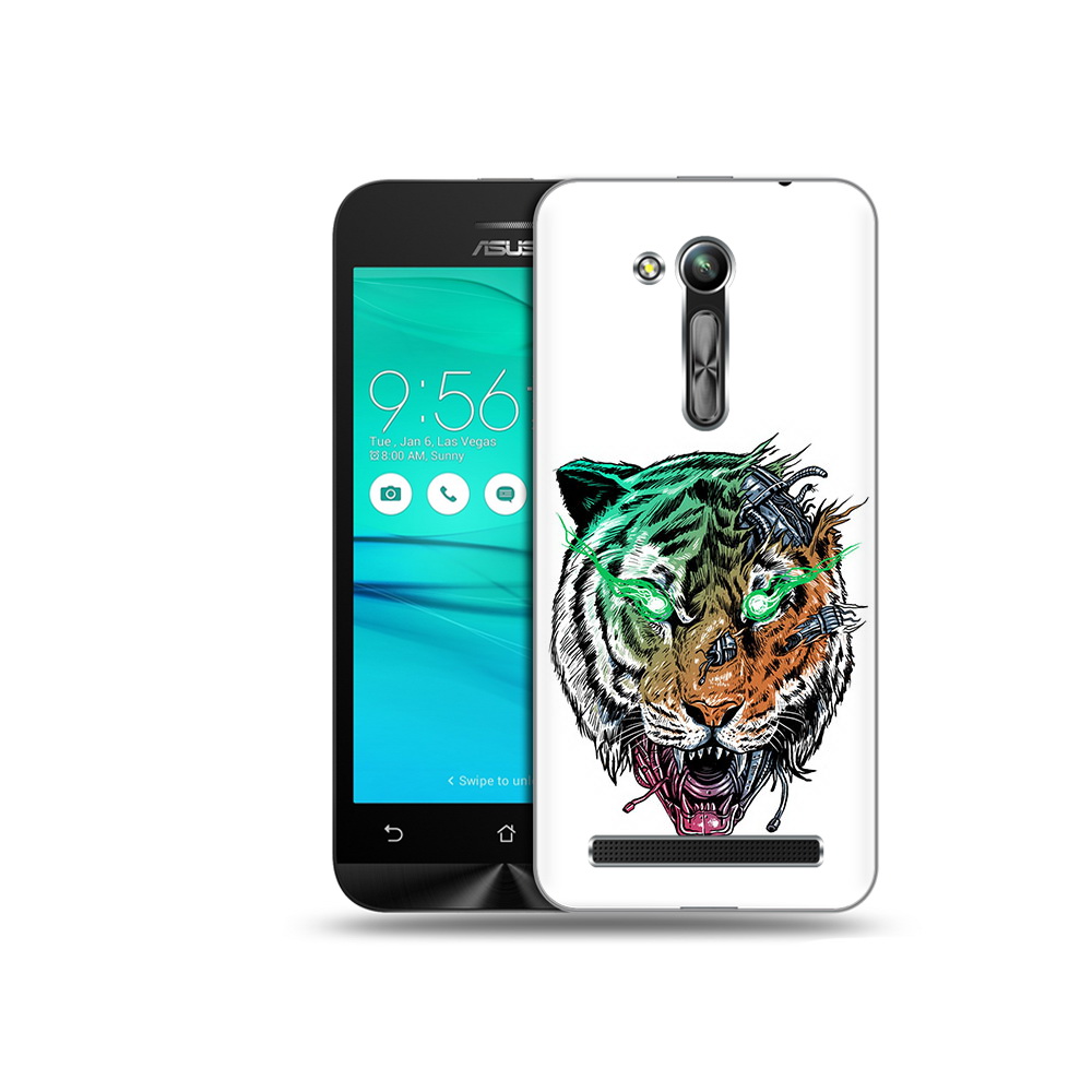 

Чехол MyPads Tocco для Asus ZenFone Go (ZB452KG) робо-тигр, Прозрачный, Tocco