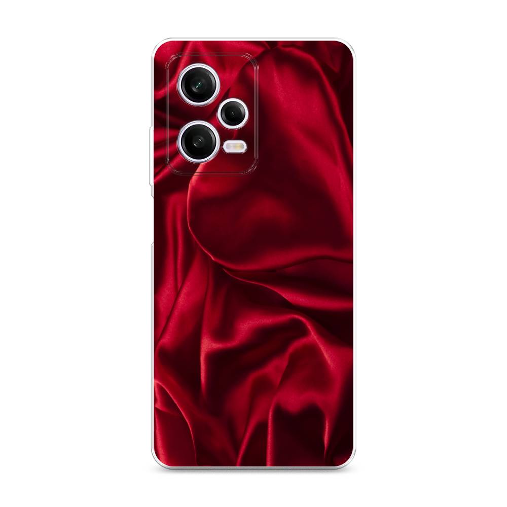 фото Чехол awog для xiaomi redmi note 12 pro "текстура красный шелк"