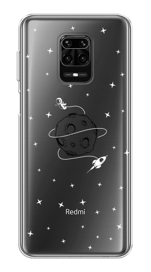 

Чехол на Xiaomi Redmi Note 9 Pro/9S "Полет вокруг луны", Белый;серый;черный, 38050-2