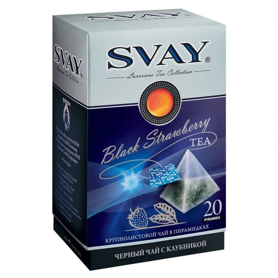 

Чай черный Svay black strawberry 20 пирамидок