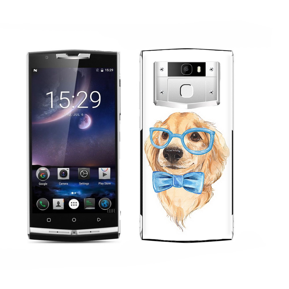 

Чехол MyPads Tocco для Oukitel K15 Plus Собака интеллигент, Прозрачный, Tocco