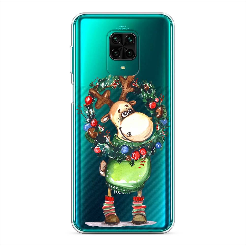 

Чехол для Xiaomi Redmi Note 9 Pro/9S "Олень с новогодним венком", 38050-4