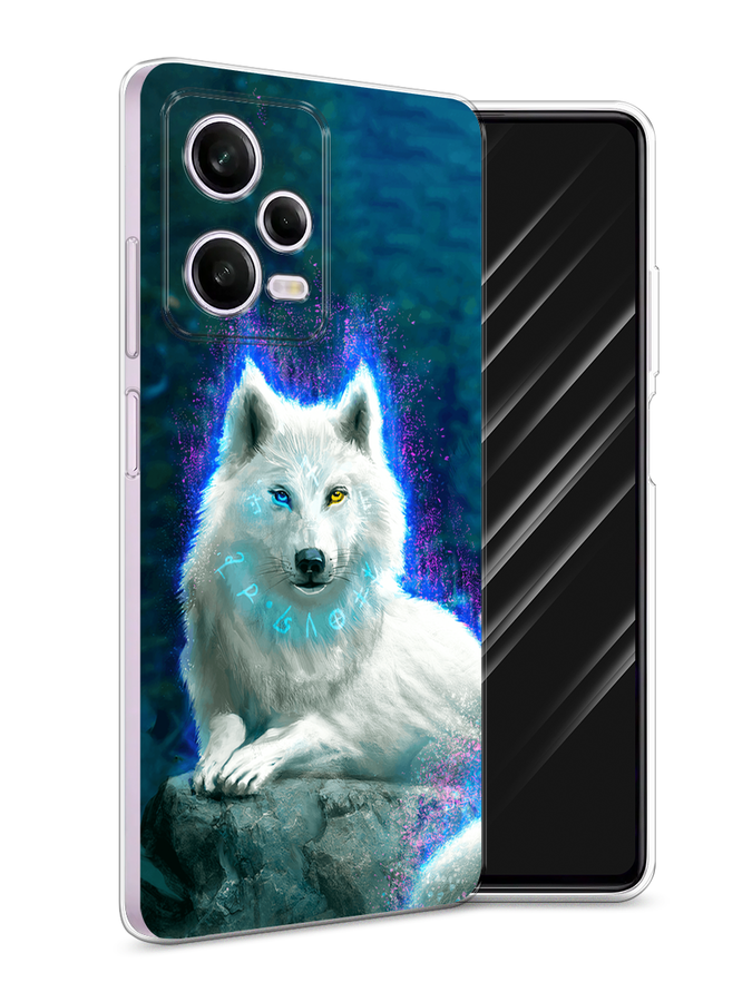 

Чехол Awog на Xiaomi Redmi Note 12 Pro "Белоснежный волк", Белый;зеленый;фиолетовый, 317050-2