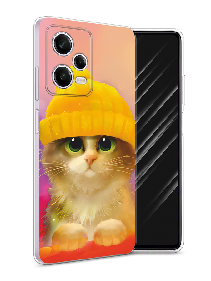 

Чехол Awog на Xiaomi Redmi Note 12 Pro "Котенок в желтой шапке", Желтый, 317050-2