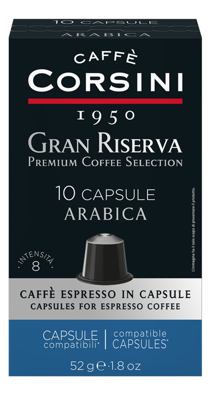 Кофе в капсулах Caffe Corsini Gran Riserva Arabica для системы Nespresso, 10 шт.