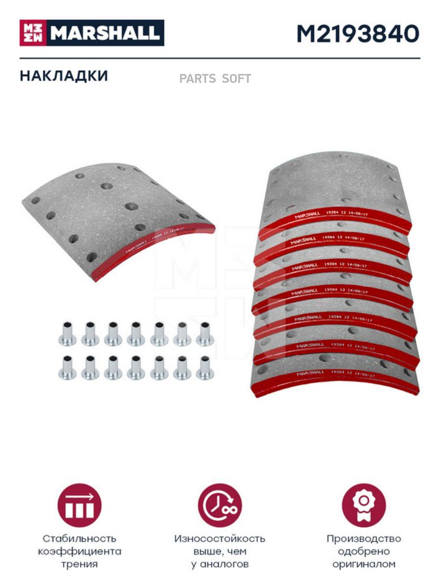 

Накладки торм. компл. HCV 1шт