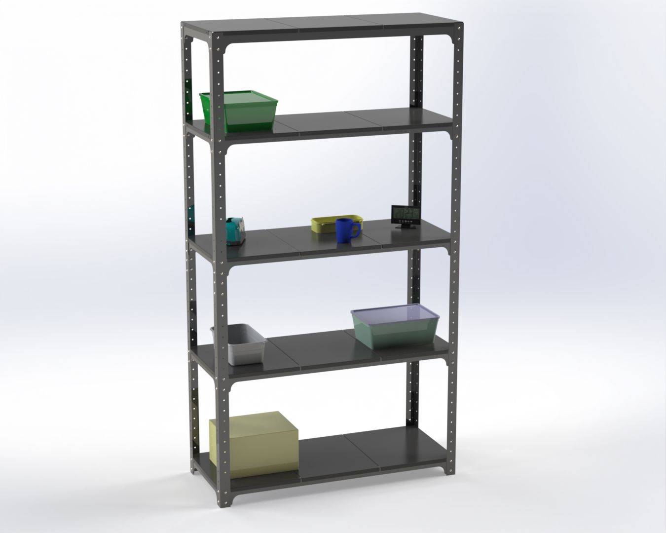 

Стеллаж Metalex Kit Comfort 2000х1200х400 5 полок, Серый, Kit Comfort