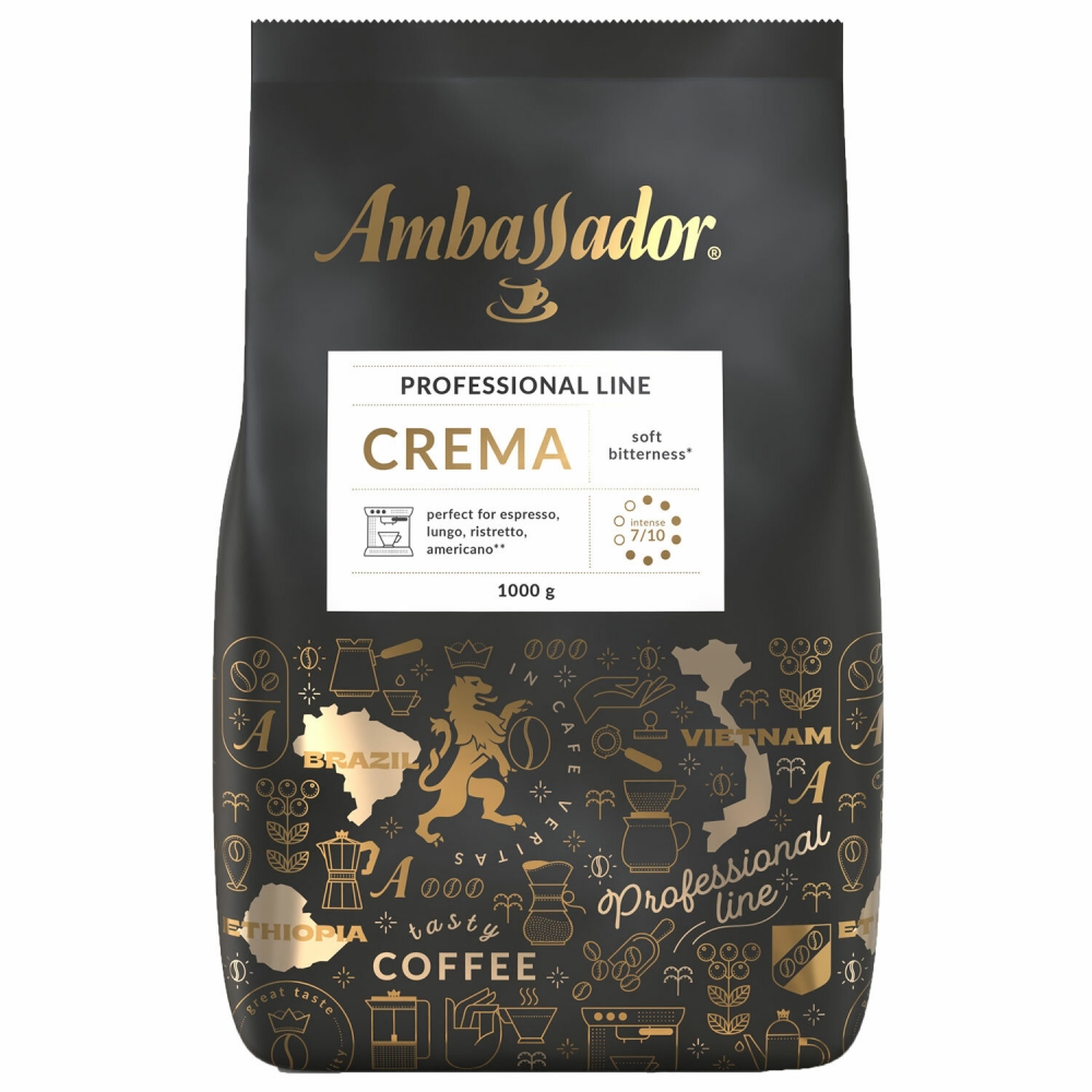 Кофе в зернах Ambassador crema 1 кг