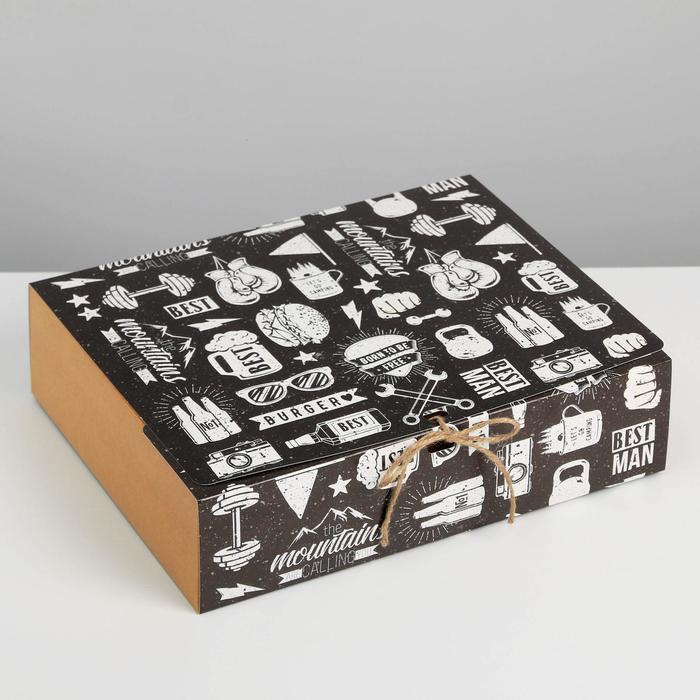 Коробка складная подарочная «Мужская», 31 х 24,5 х 9 см