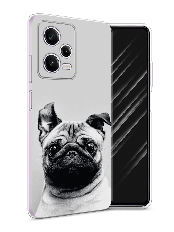 

Чехол Awog на Xiaomi Redmi Note 12 Pro "Ушастый мопс", Серый, 317050-1