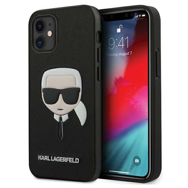 фото Чехол karl lagerfeld pu saffiano karl's head (klhcp12msakhbk) для iphone 12/12 pro (black)