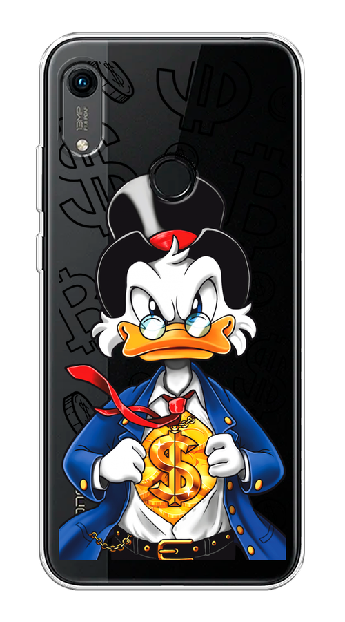 

Чехол на Huawei Y6 2019/Y6s/Honor 8A "Scrooge Goldman", Черный;белый;синий, 68650-1