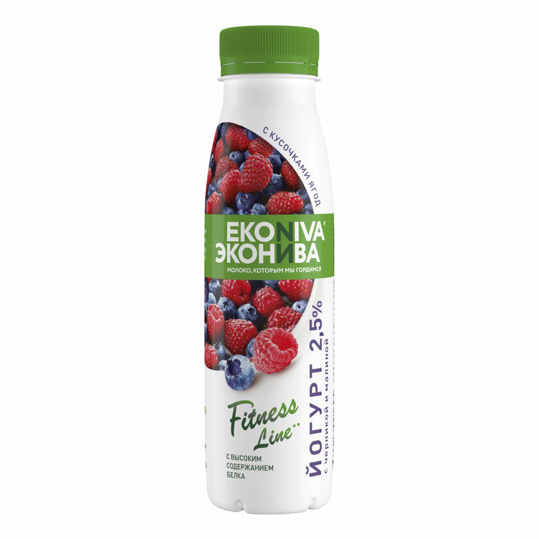 

Питьевой йогурт ЭкоНива Fitness line черника-малина 2,5% БЗМЖ 300 г