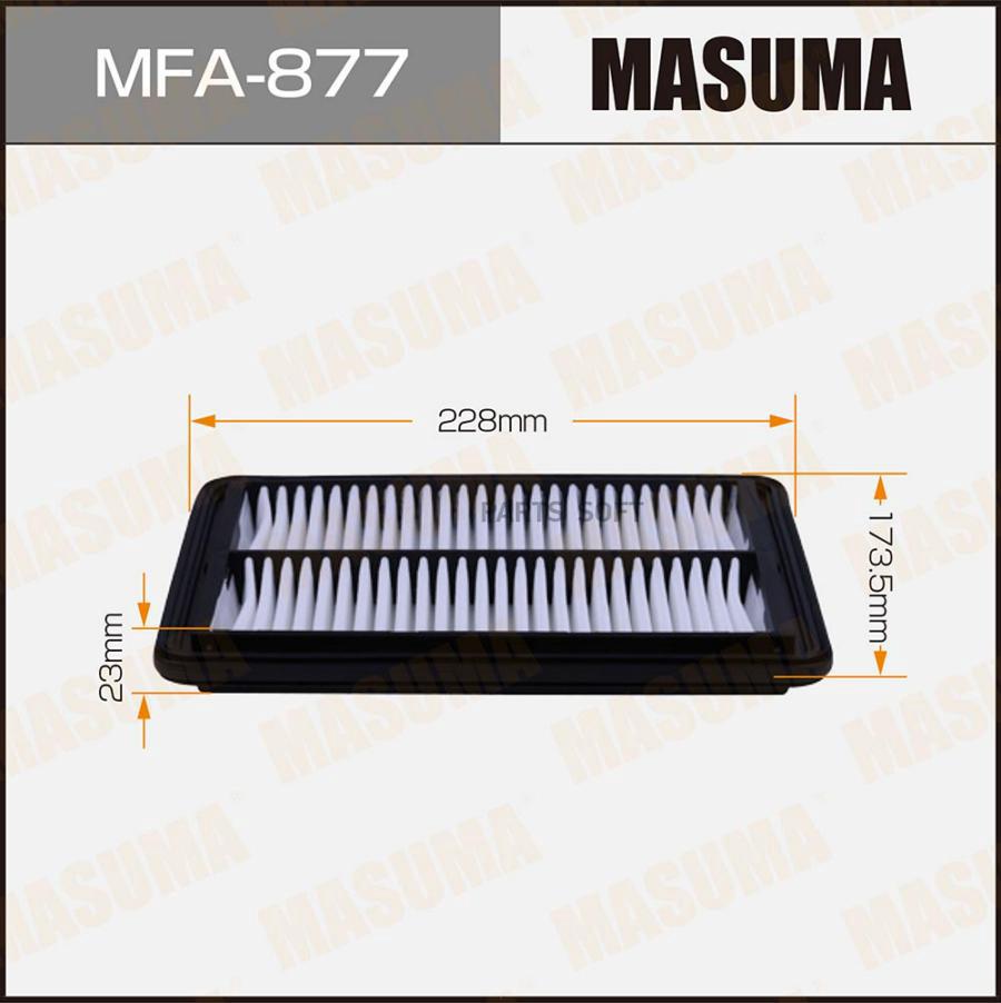 

Фильтр воздушный двигателя MASUMA MFA877