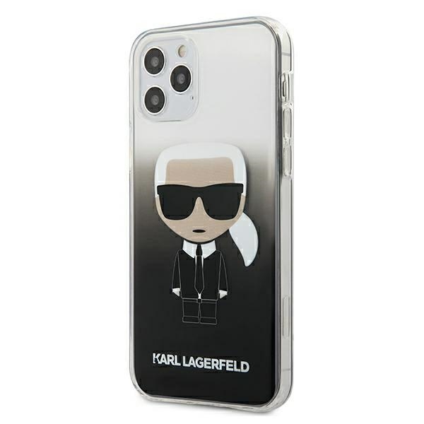 фото Чехол karl lagerfeld ikonik karl hard для iphone 12/12 pro (gradient black)