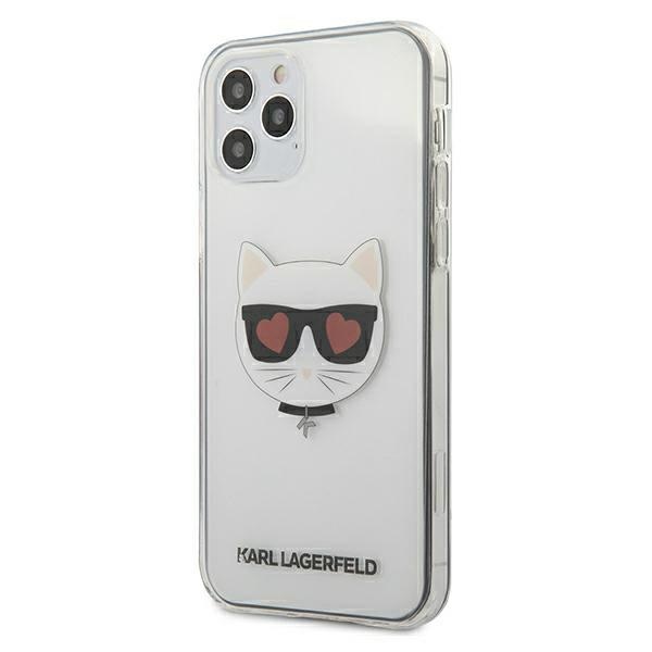 фото Чехол karl lagerfeld choupette head hearts hard для iphone 12/12 pro (transparent)