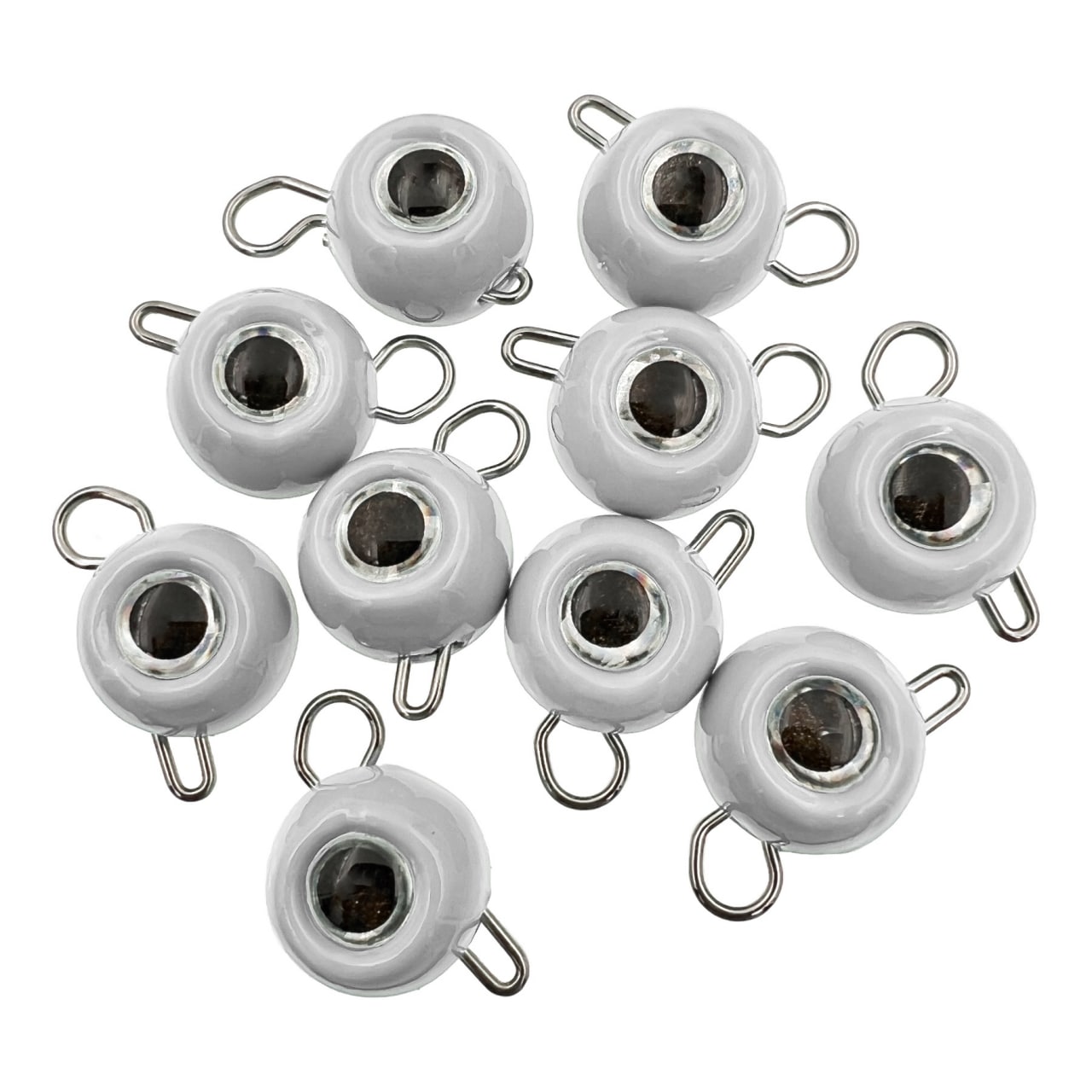 

Груз крашеный шар. Разборная "чебурашка", вес 14 гр, цвет белый 10 шт