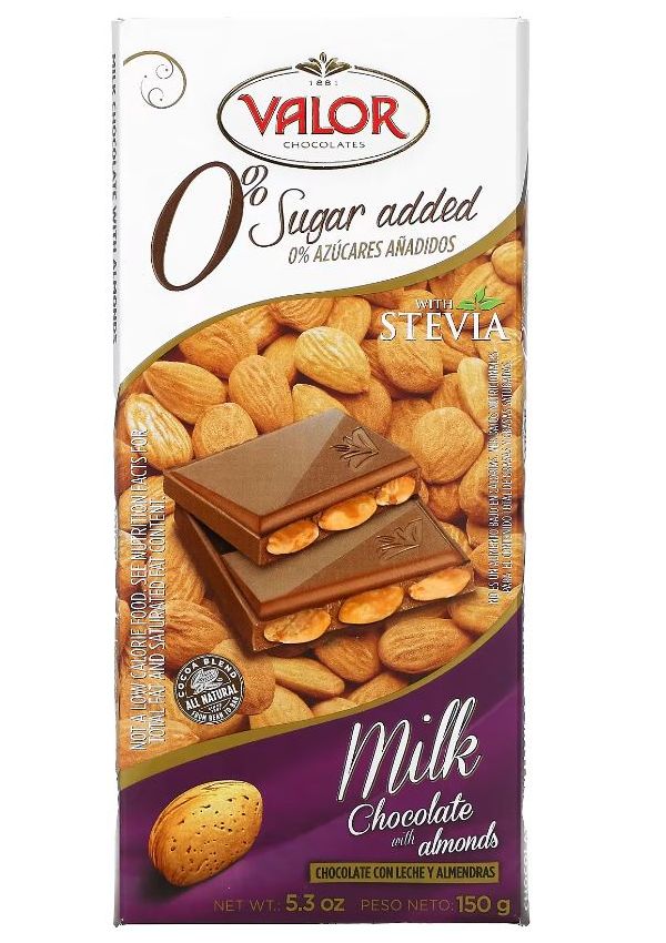 

Шоколад Valor молочный с миндалем 150 г
