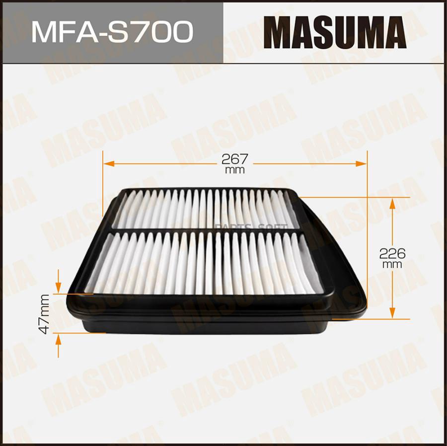 

MASUMA MFAS700 Воздушный фильтр A992J MASUMA SUZUKI/ GRAND VITARA XL-7/ V2700 99- (1/40)