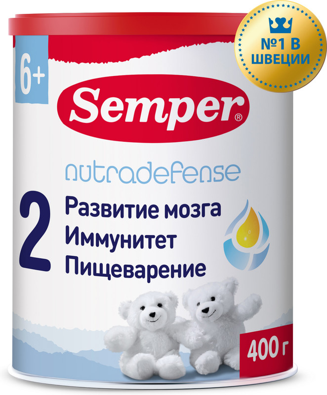 Молочная смесь Semper Baby Nutradefense от 6 до 12 мес. 400 г