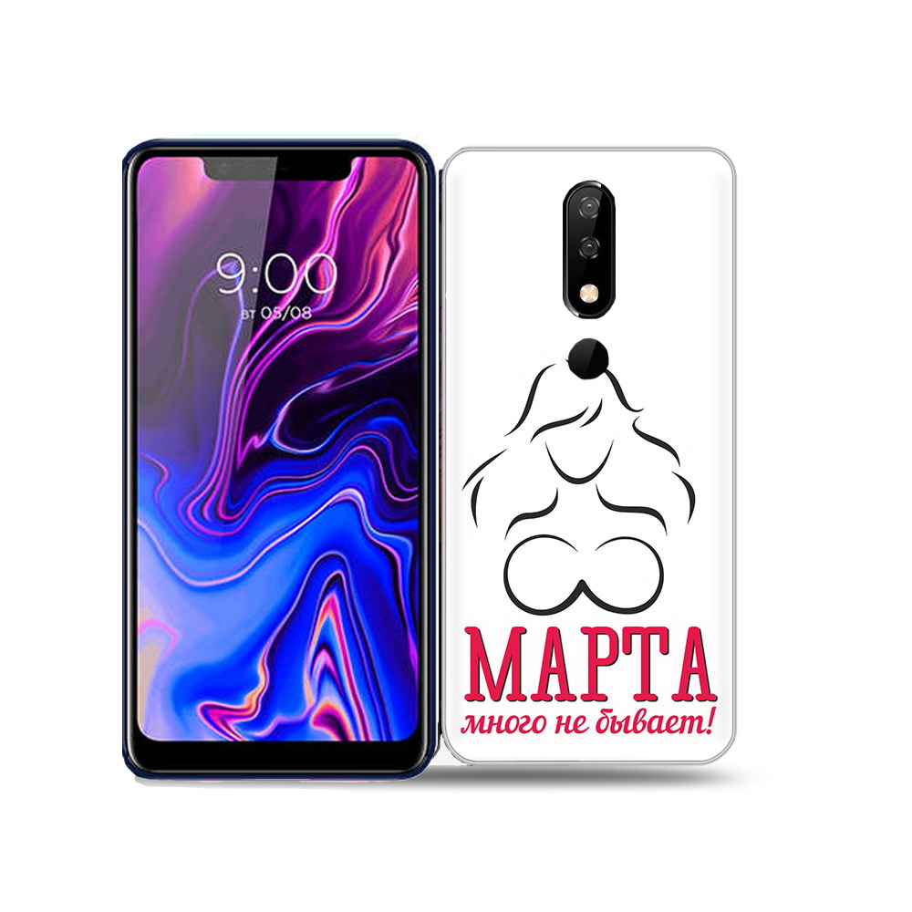 

Чехол MyPads Tocco для BQ 5732L 8 марта много не бывает, Прозрачный, Tocco