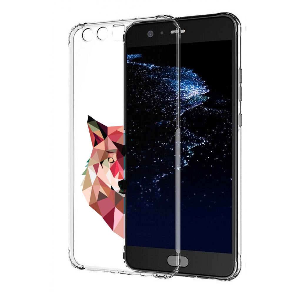 

Чехол бампер MyPads Геометрический-волк для Huawei P10 Plus прот, Прозрачный, Tocco