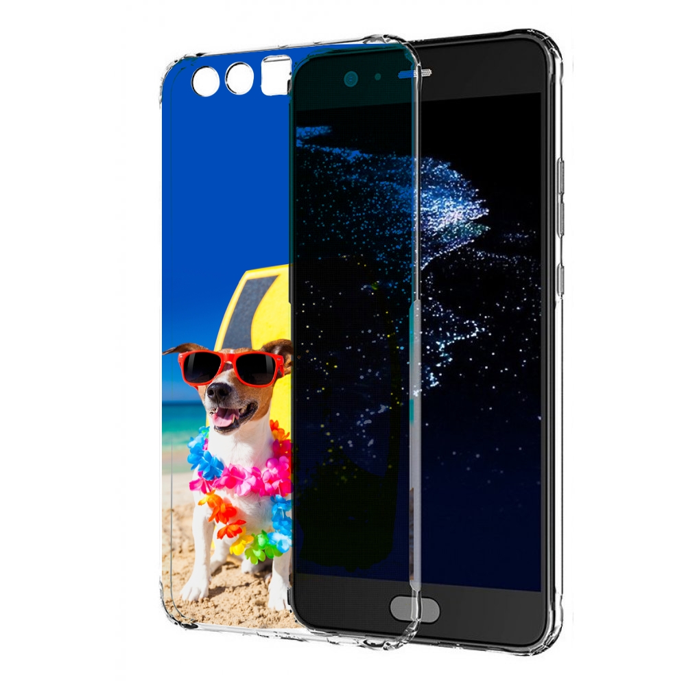 

Чехол бампер MyPads Гавайская-собака для Huawei P10 Plus противо, Прозрачный, Tocco