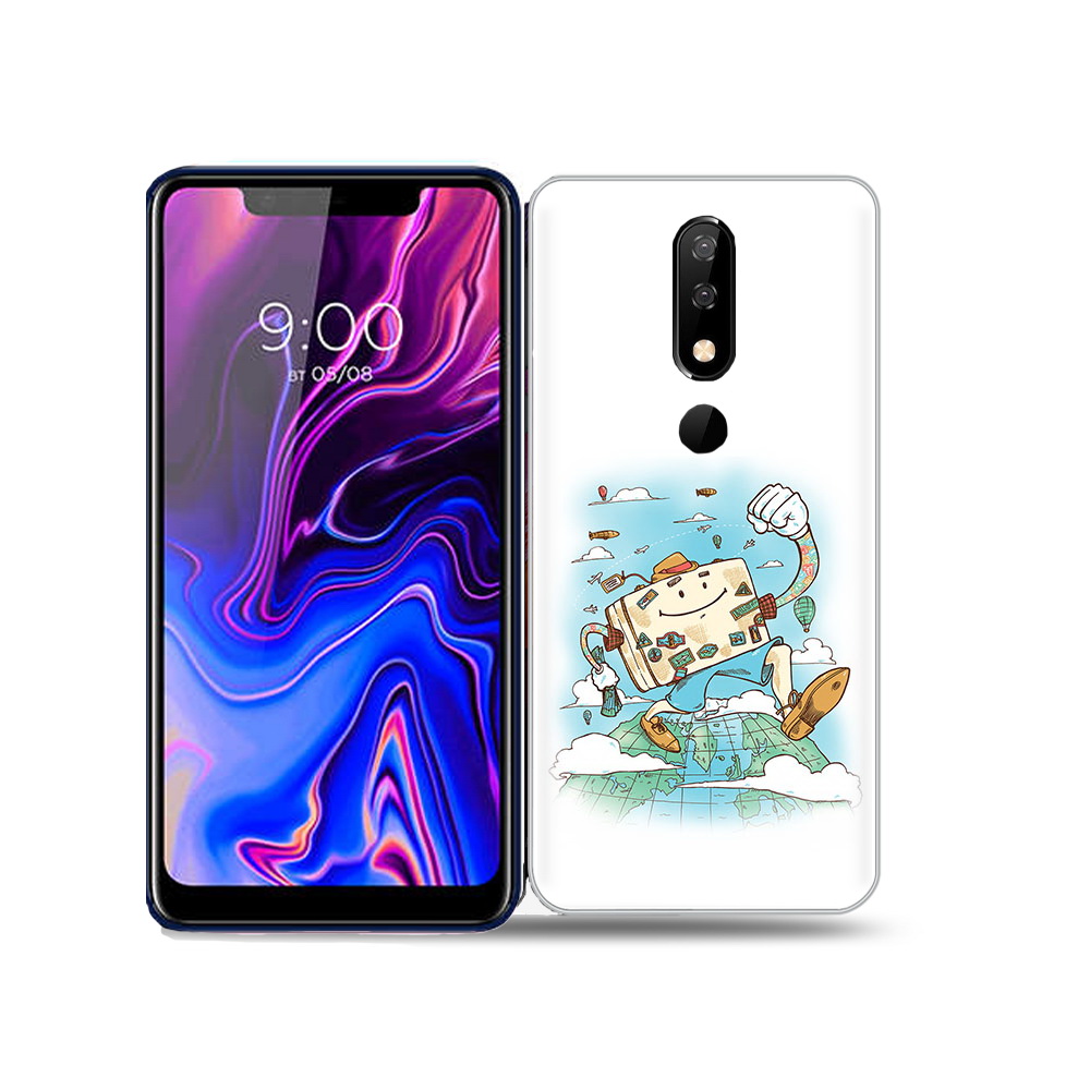 Чехол MyPads Tocco для BQ 5732L Счастливый чемодан