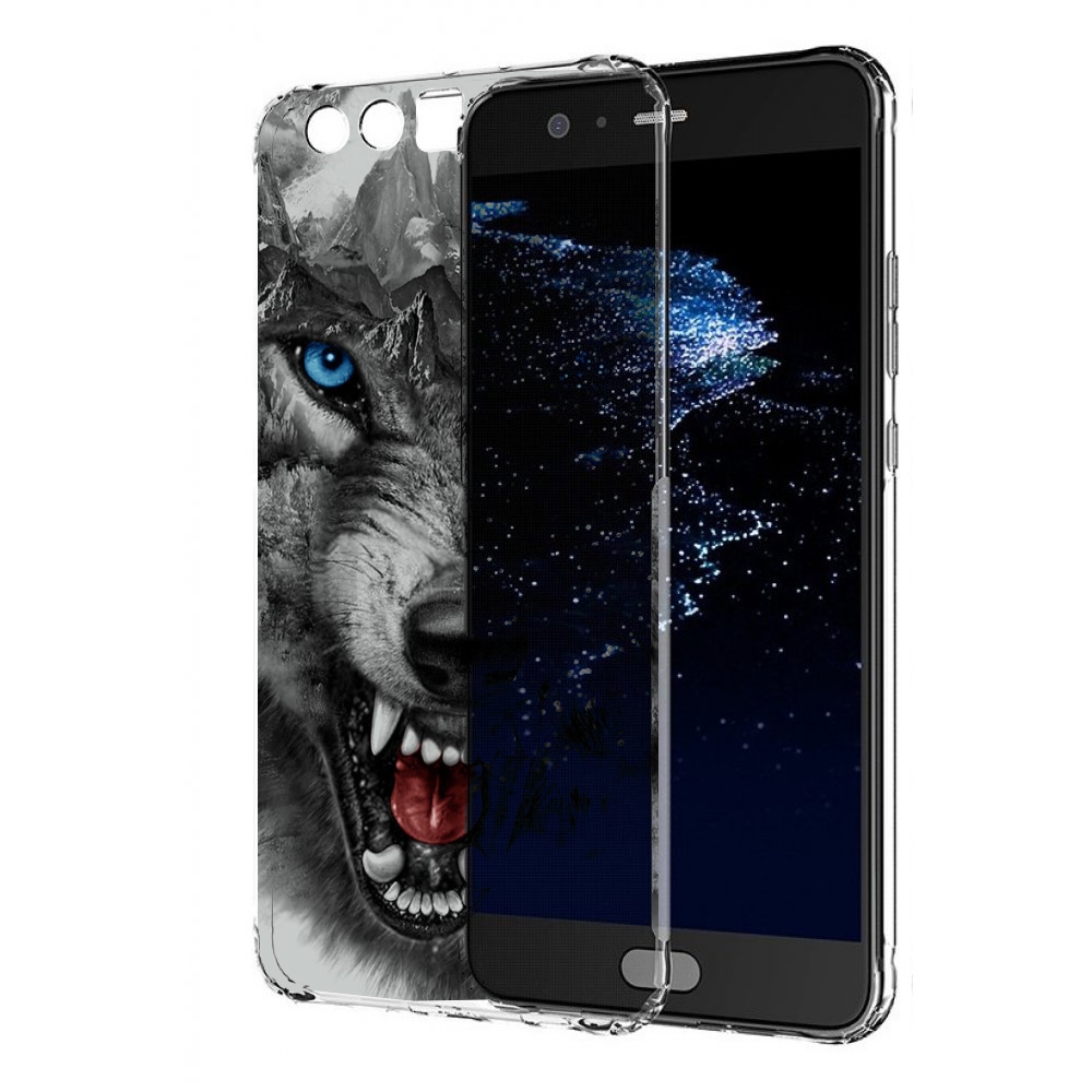

Чехол бампер MyPads Волк-частица мужской для Huawei P10 Plus про, Прозрачный, Tocco