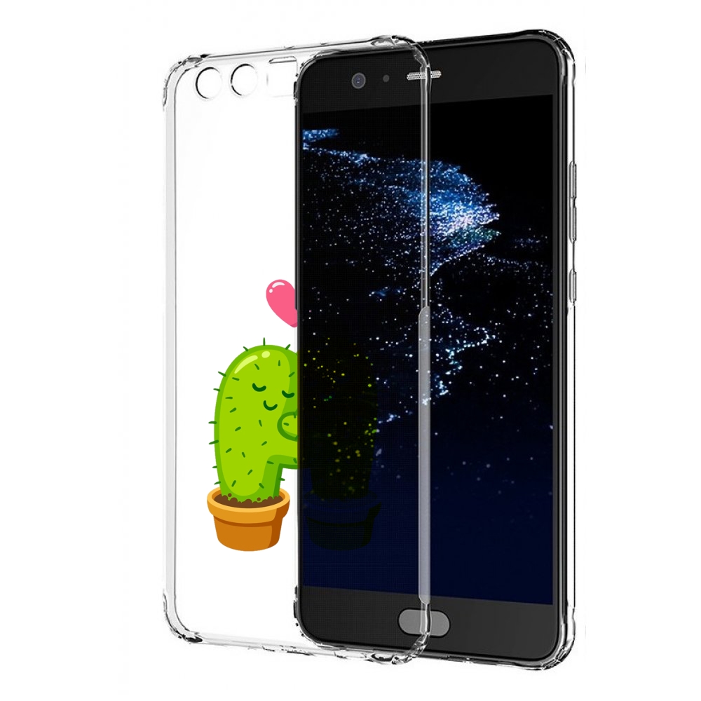 

Чехол бампер MyPads Влюбленные-кактусы для Huawei P10 Plus проти, Прозрачный, Tocco