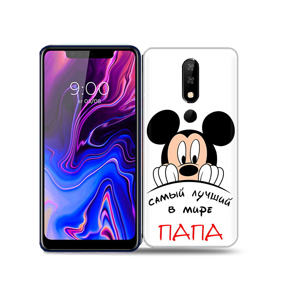 

Чехол MyPads Tocco для BQ 5732L Самай лучший папа Микки Маус, Прозрачный, Tocco