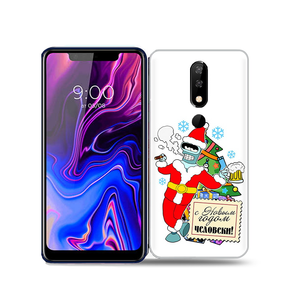 Чехол MyPads Tocco для BQ 5732L С новым годом человеки