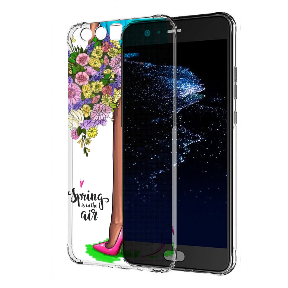 

Чехол бампер MyPads Весна-в-воздухе женский для Huawei P10 Plus, Прозрачный, Tocco