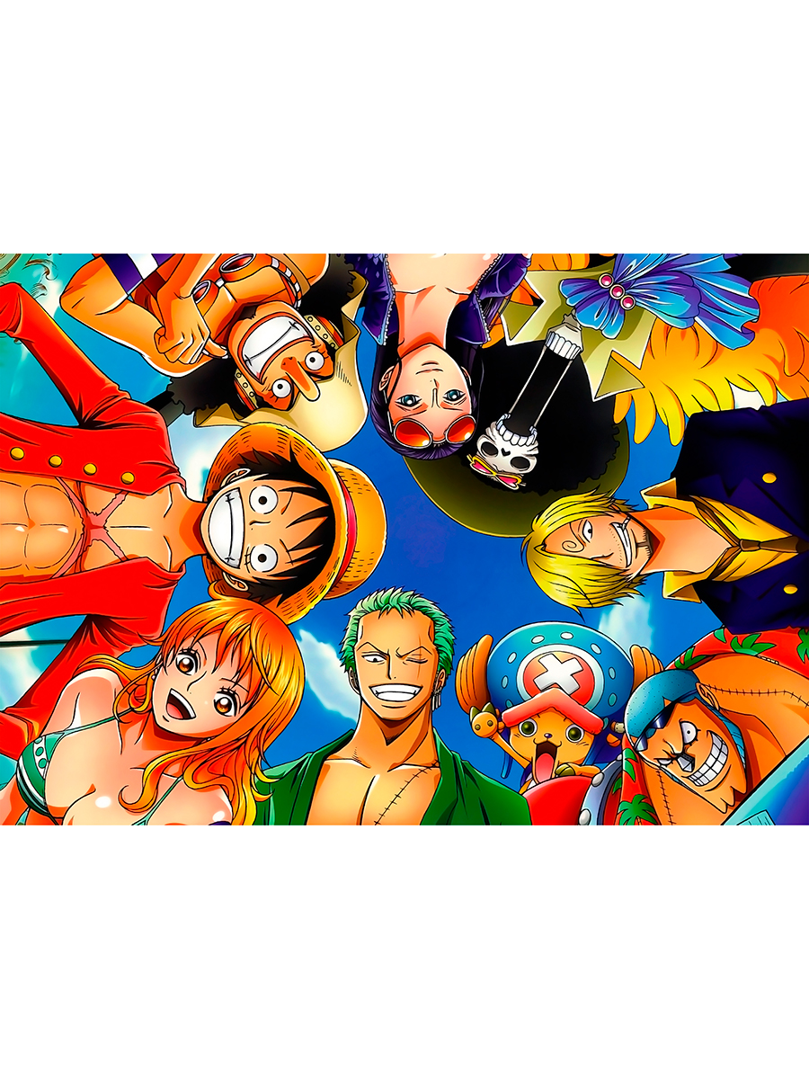 

Постер DRABS А2 onepiece головы героев по кругу