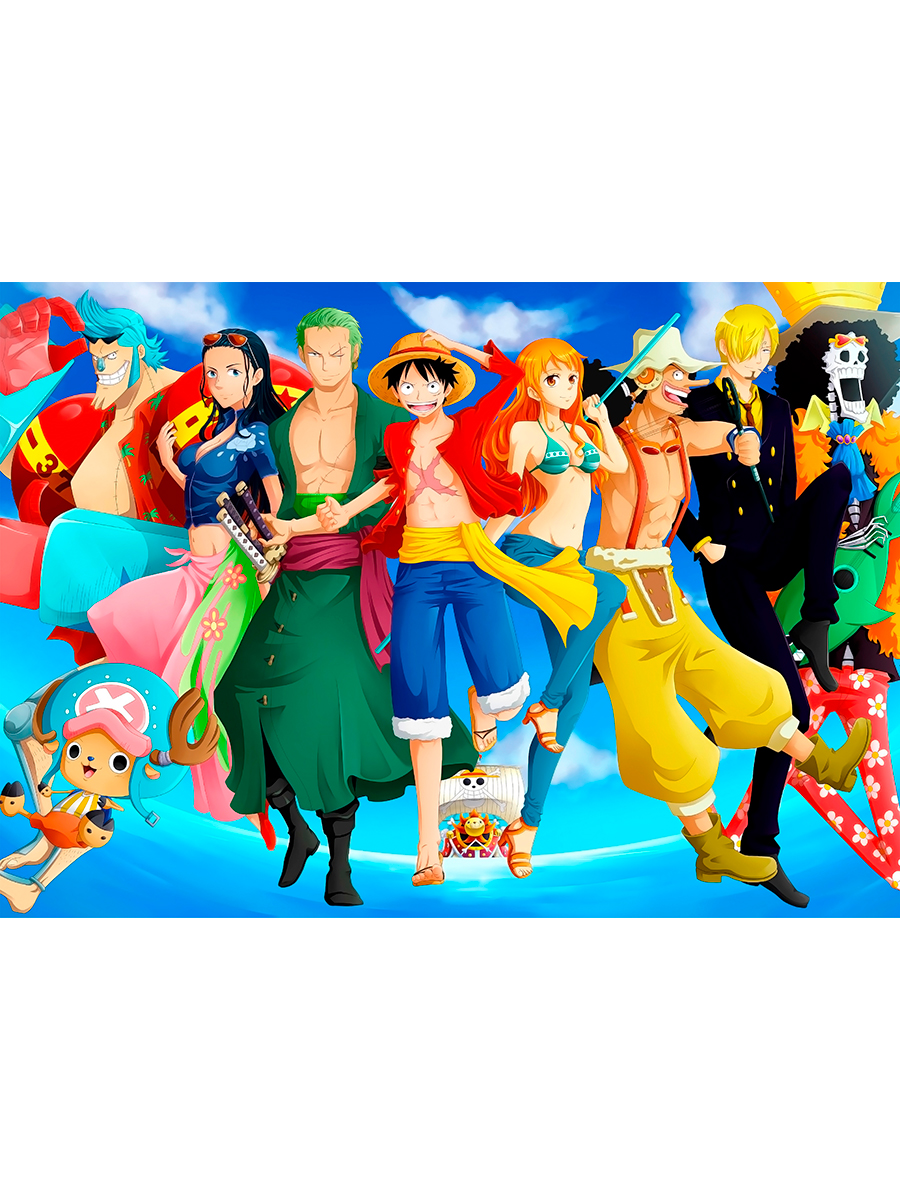 

Постер DRABS А2 one piece герои танцуют на фоне неба