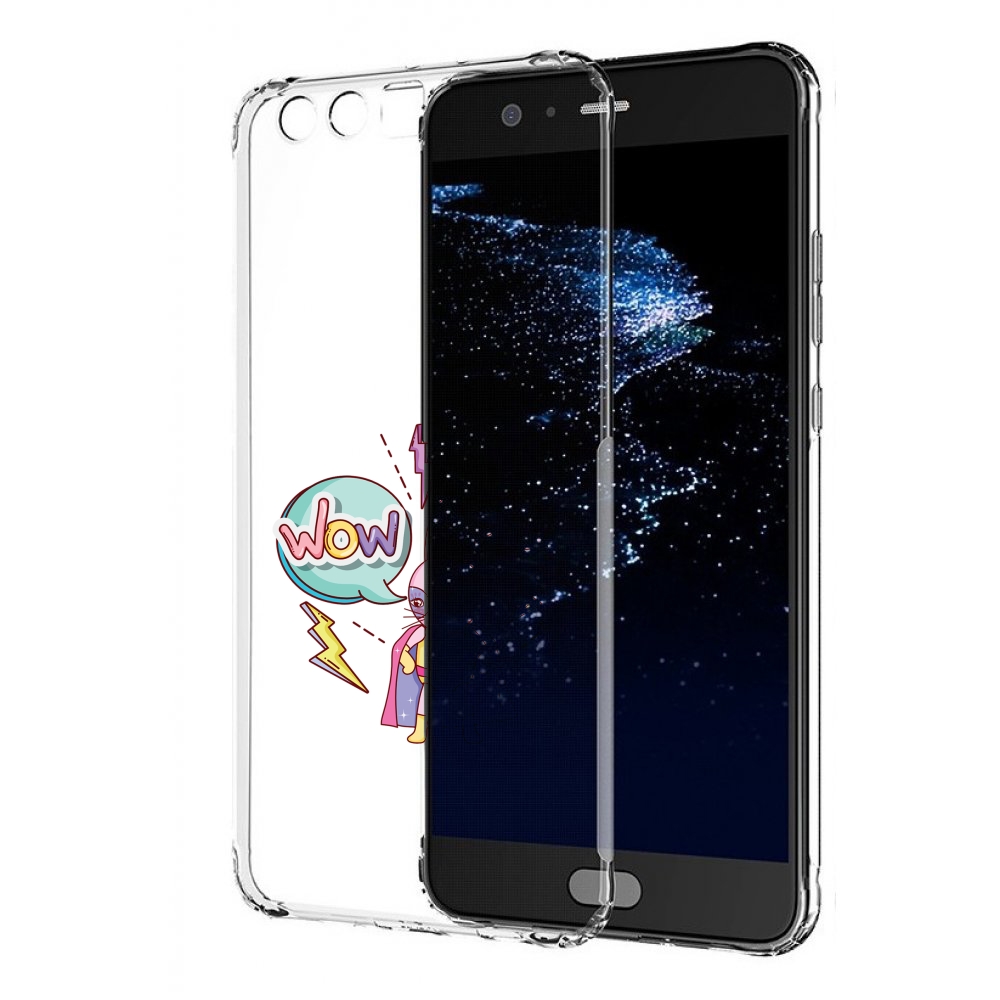 

Чехол бампер MyPads Вау для Huawei P10 Plus противоударный, Прозрачный, Tocco