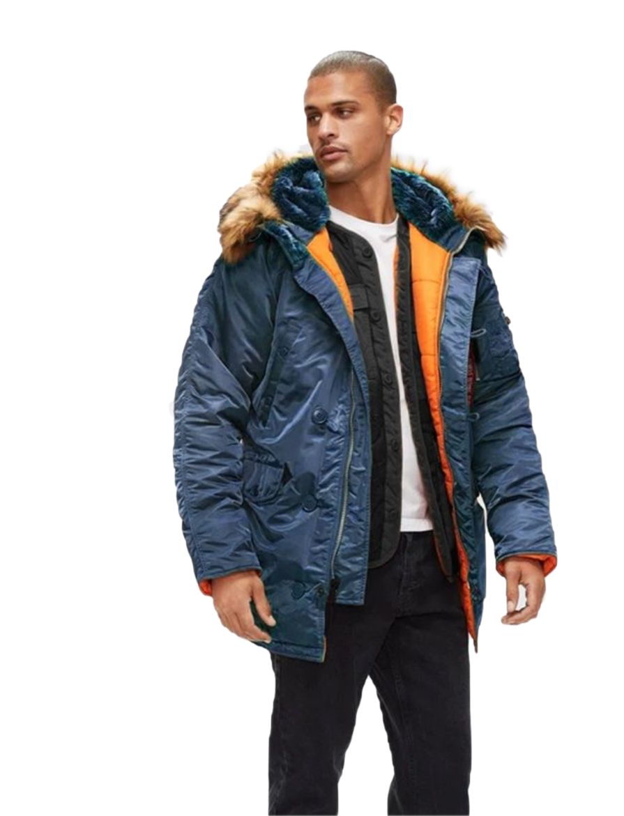 

Парка мужская Alpha Industries N3B голубая 4XL, Голубой, N3B